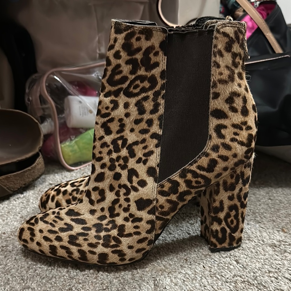 Leopard Print Ankle Boots